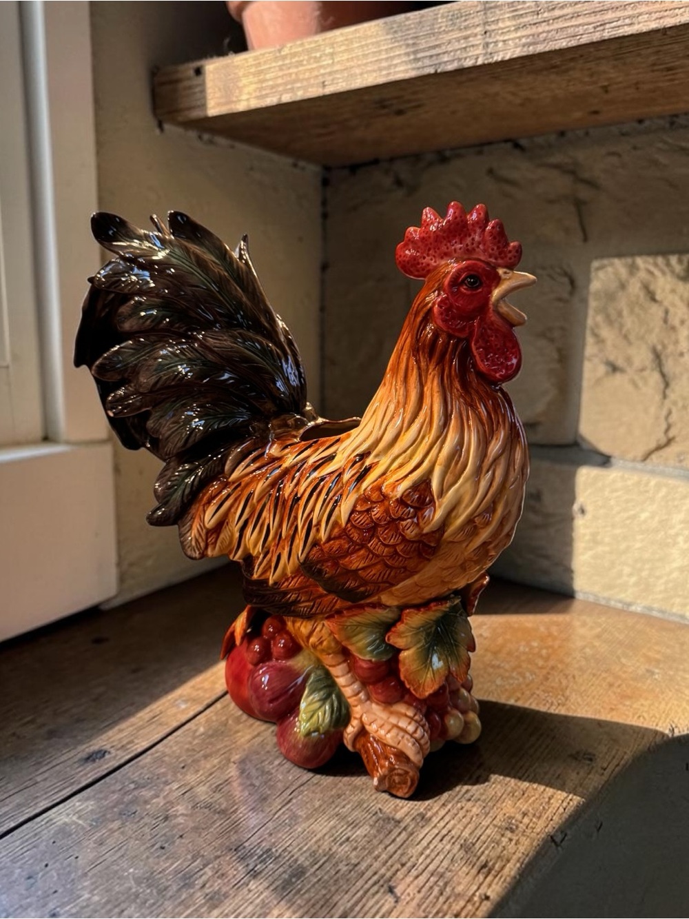 Ceramic Rooster Pitcher